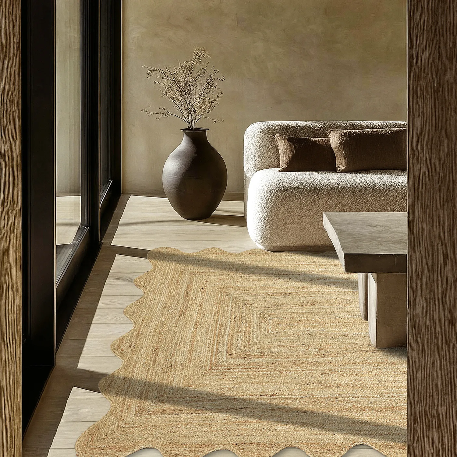 Tapis en jute ondulé - San Francisco (jute)