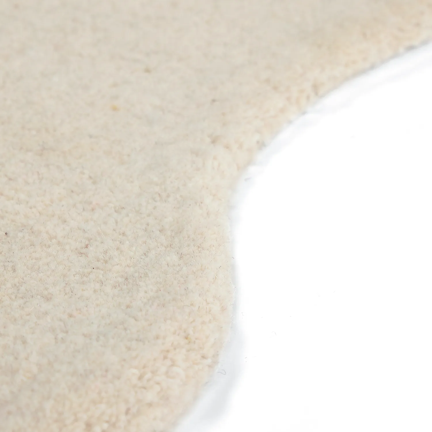 Tapis en laine ondulée - Diu Hand Tufted Wool Premium (crème)