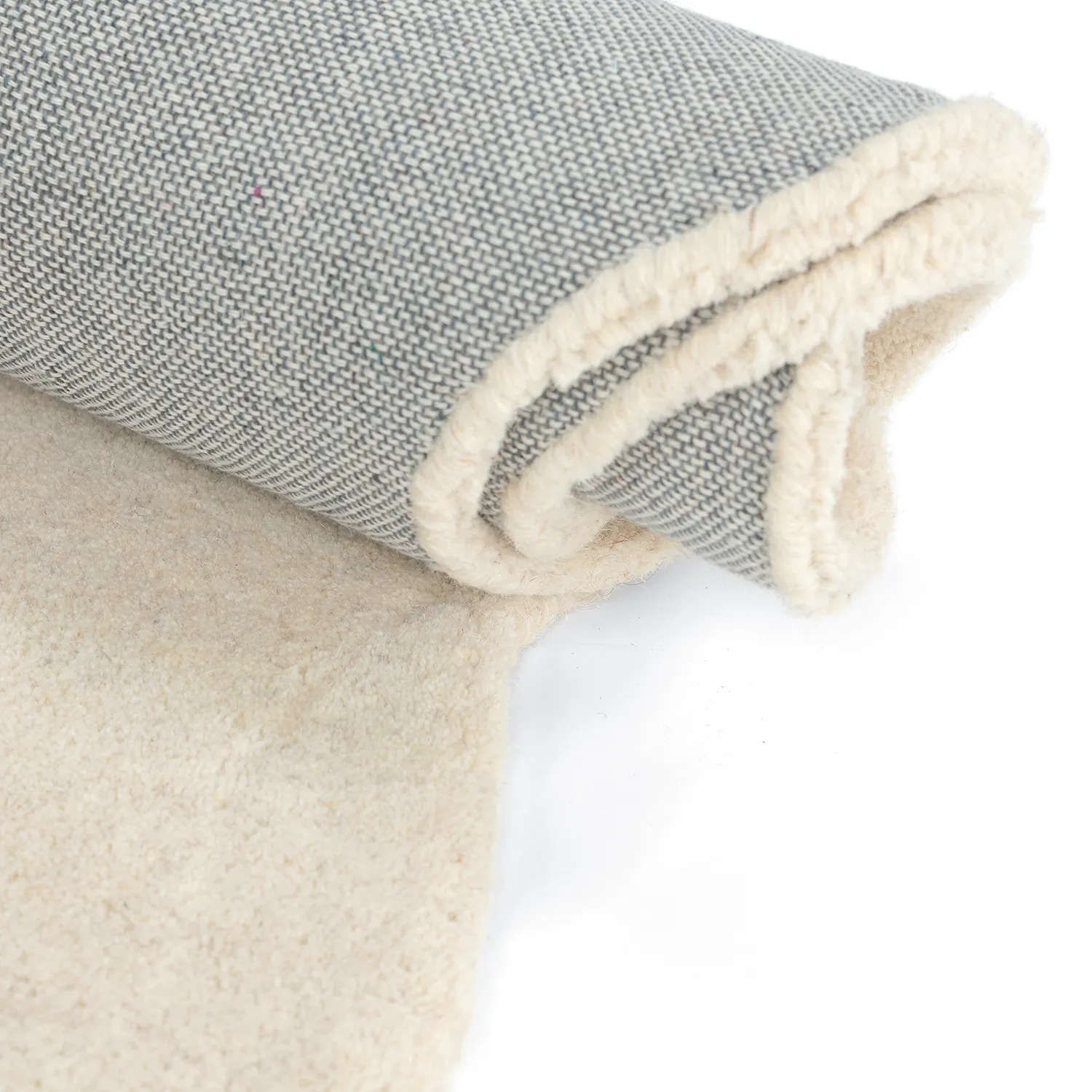 Tapis en laine ondulée - Diu Hand Tufted Wool Premium (crème)