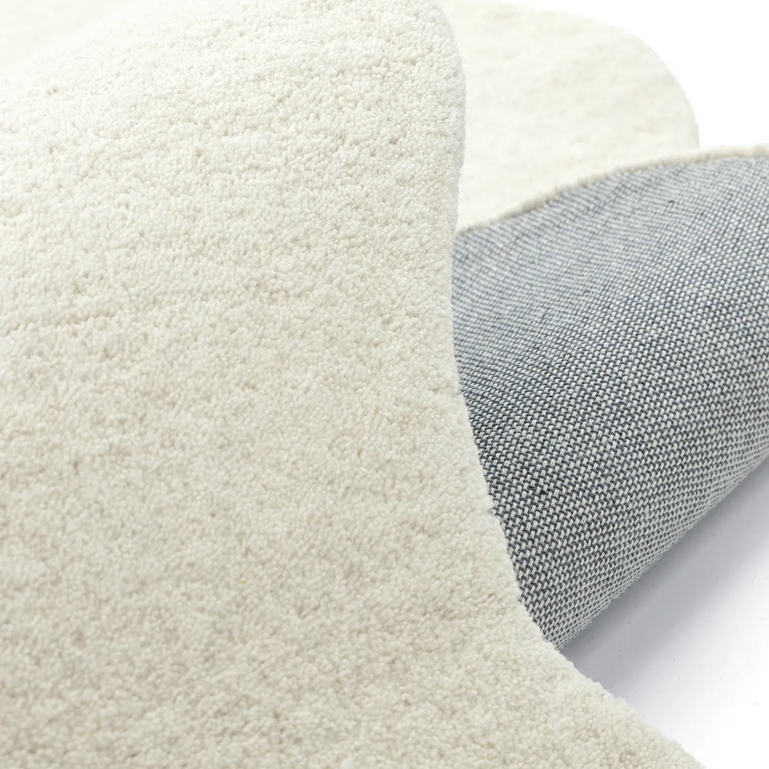 Tapis en laine ondulée - Diu Hand Tufted Wool Premium (blanc)
