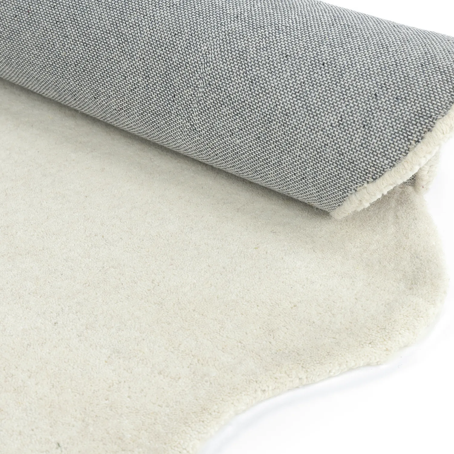 Tapis en laine ondulée - Diu Hand Tufted Wool Premium (blanc)
