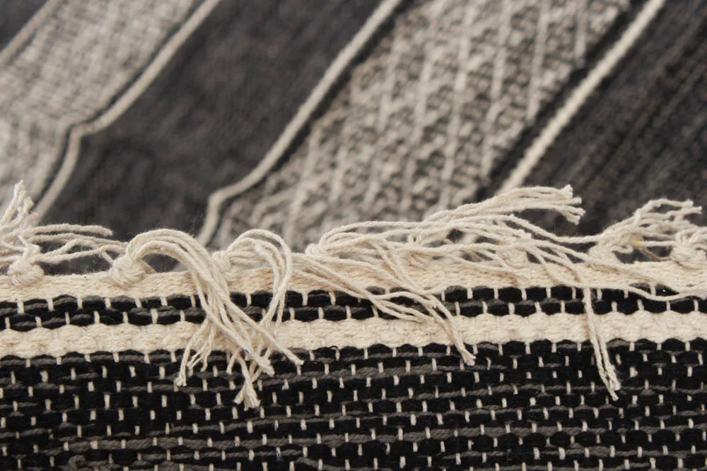 Tapis en patchwork - Visby (noir)