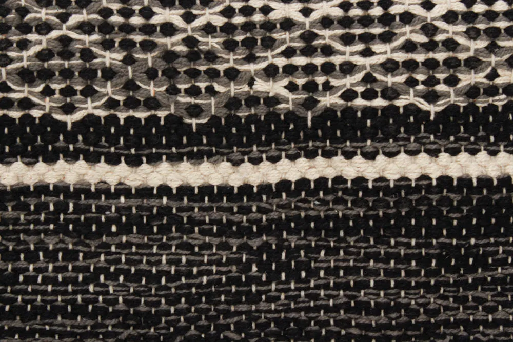 Tapis en patchwork - Visby (noir)