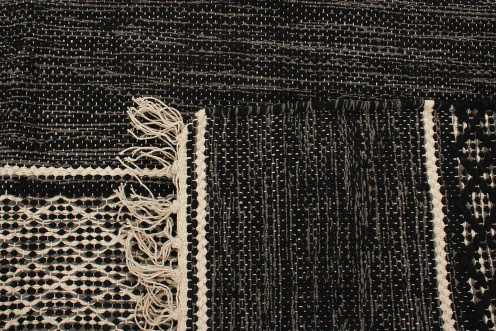 Tapis en patchwork - Visby (noir)