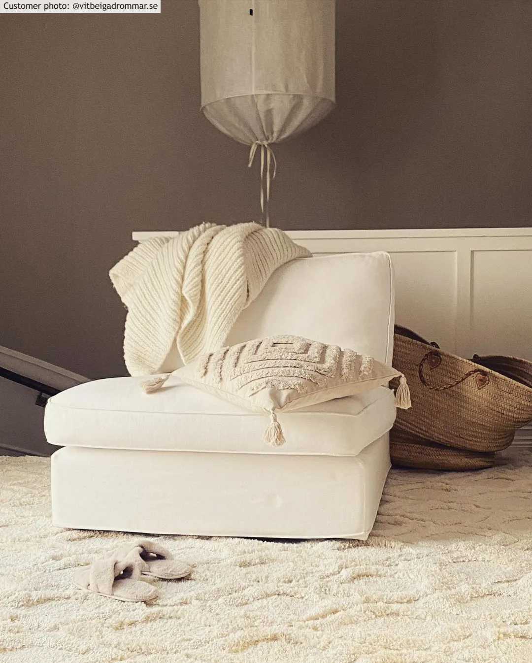 Housse de coussin - Natural Boho 45 x 45 cm (beige)