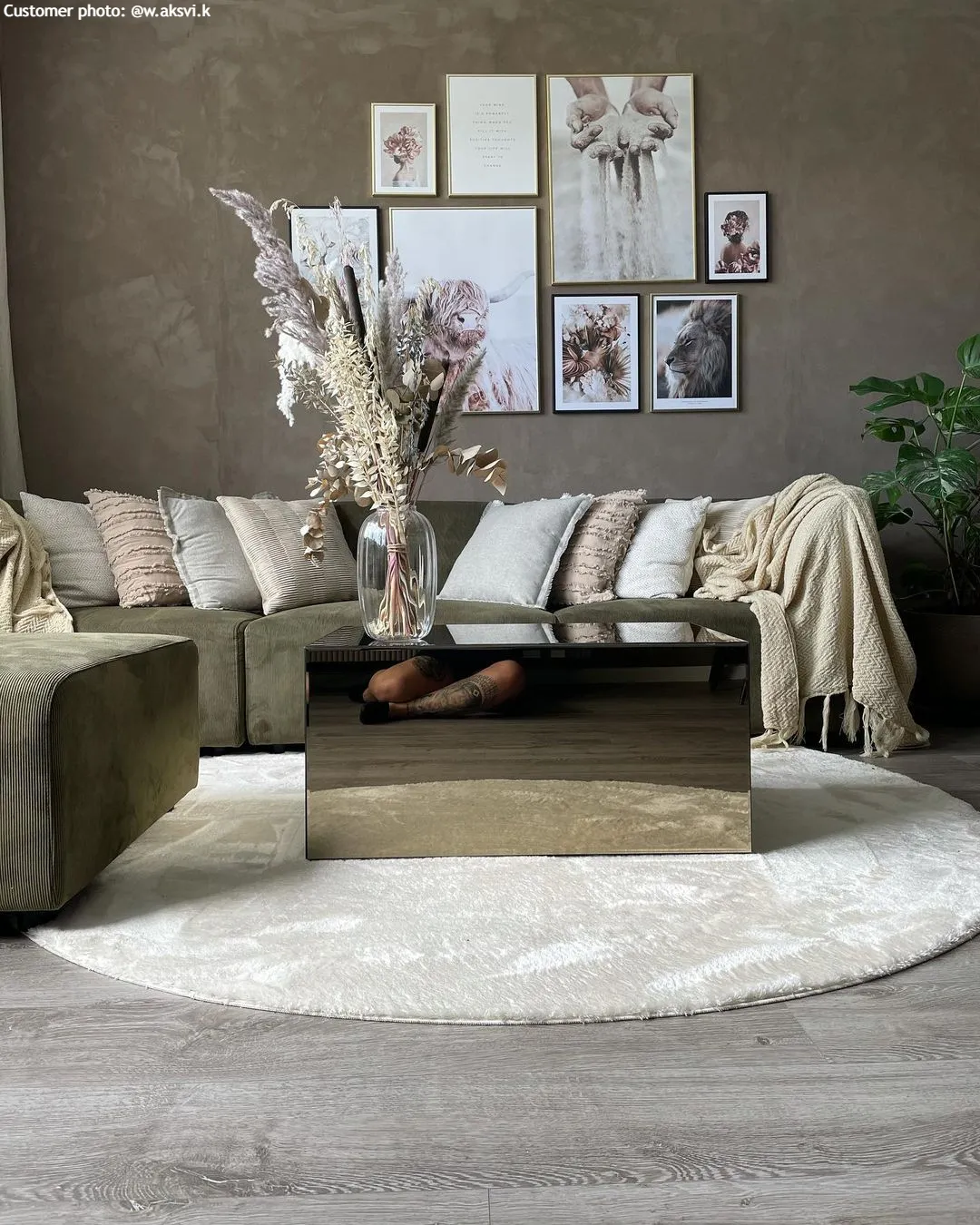 Tapis ronds - Aranga Super Soft Fur (beige)