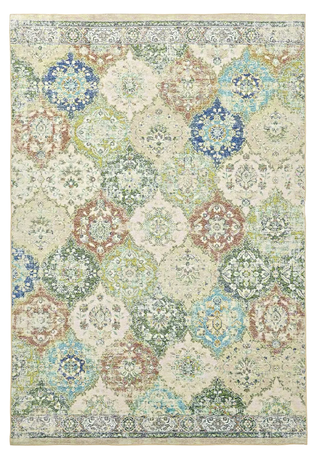 Tapis Wilton - Bohemia (vert/multicolore)