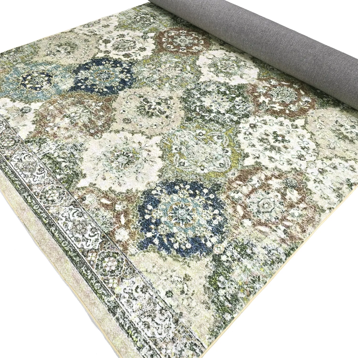 Tapis Wilton - Bohemia (vert/multicolore)
