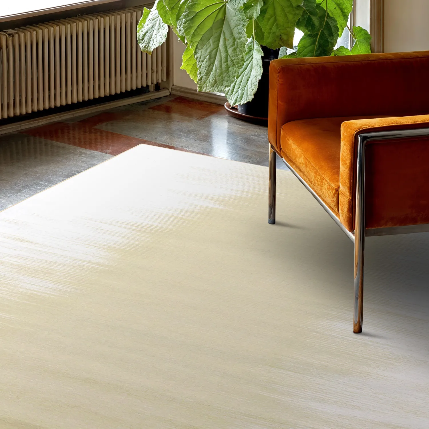 Tapis Wilton - Cara (blanc/beige)