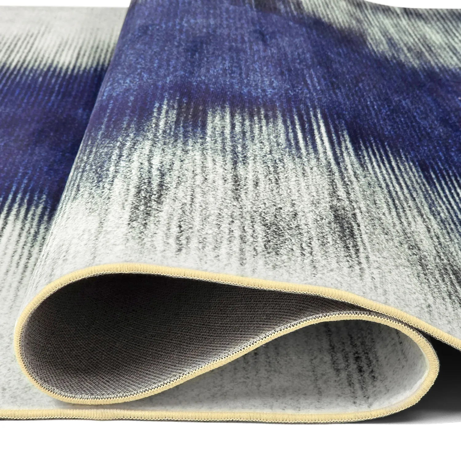 Tapis Wilton - Cara (blanc/bleu foncé)