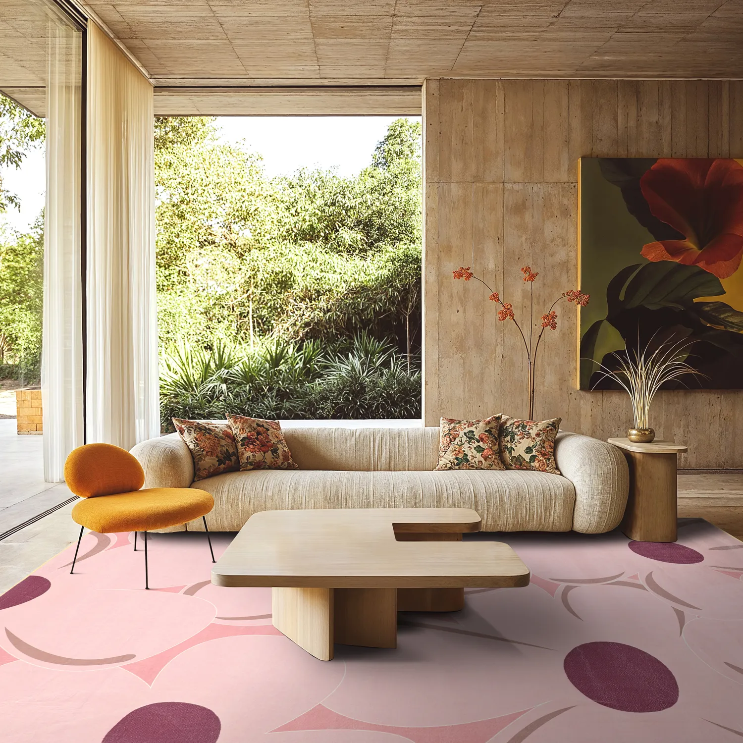 Tapis Wilton - Honfleur (rose/multi)