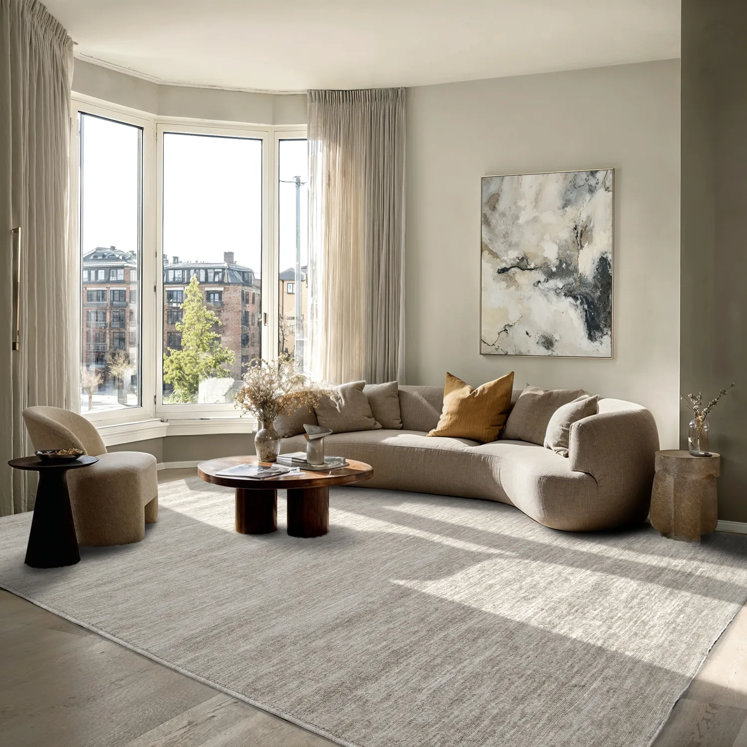 Tapis Wilton - Kither (beige foncé)