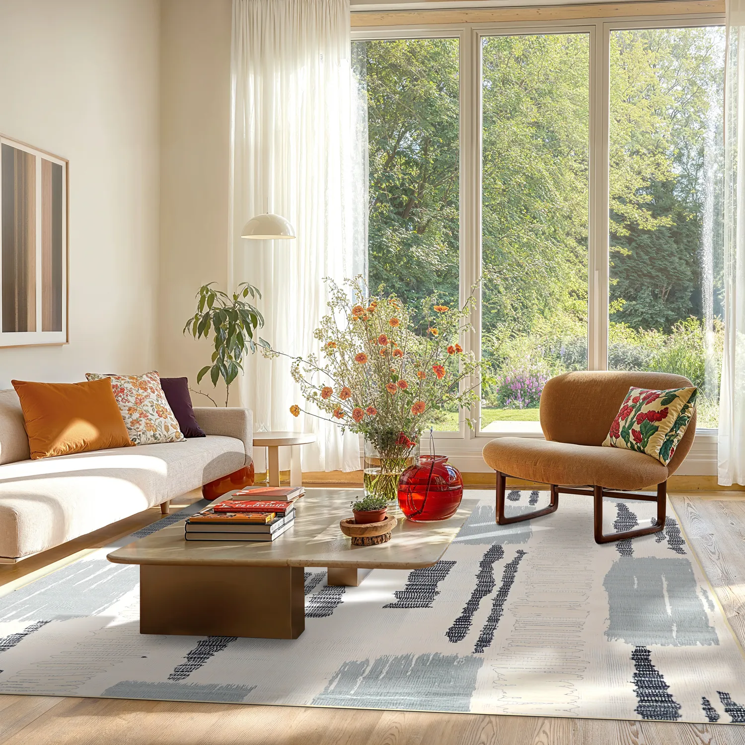 Tapis Wilton - Lucerne (gris/multicolore)
