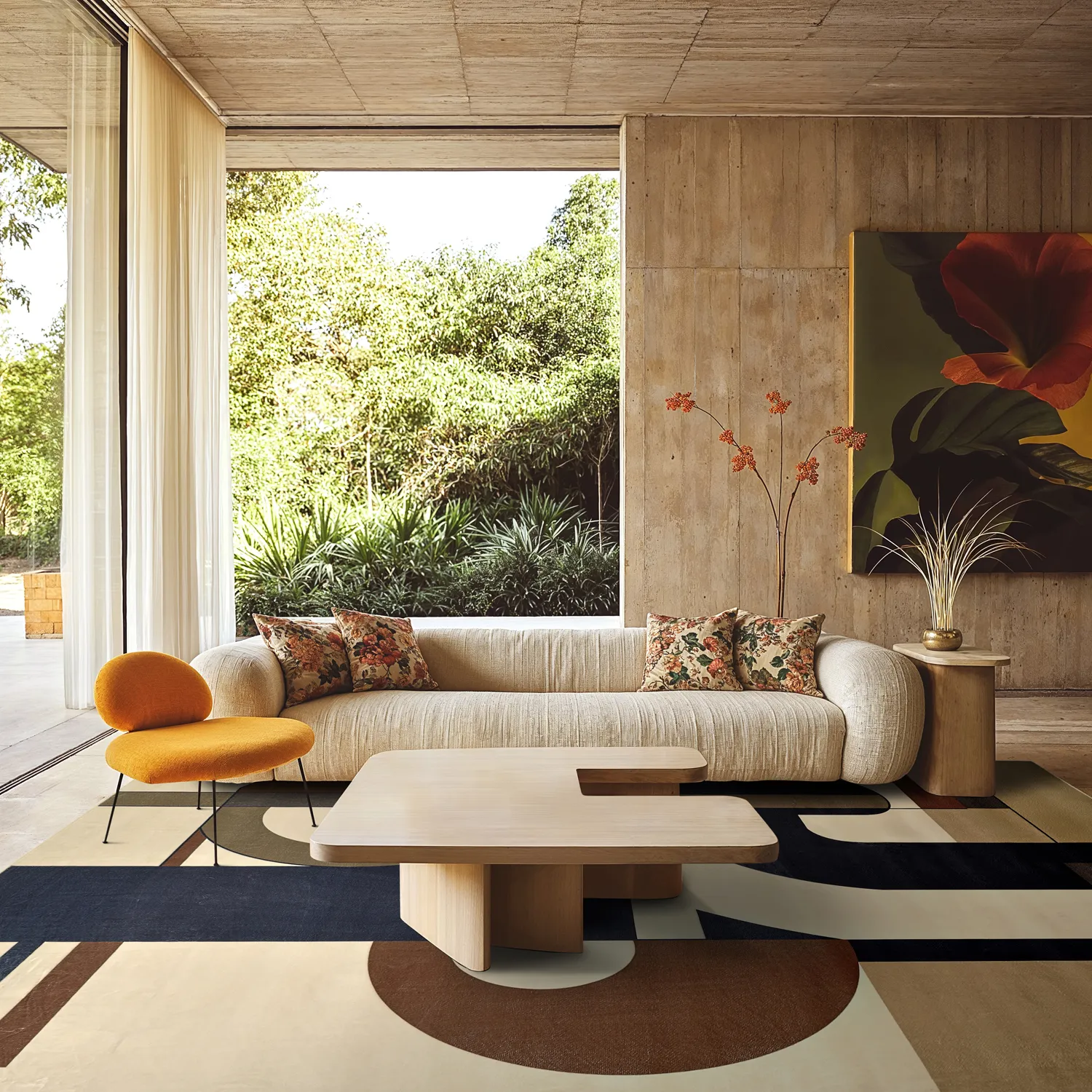 Tapis Wilton - Nysa (marron/multicolore)