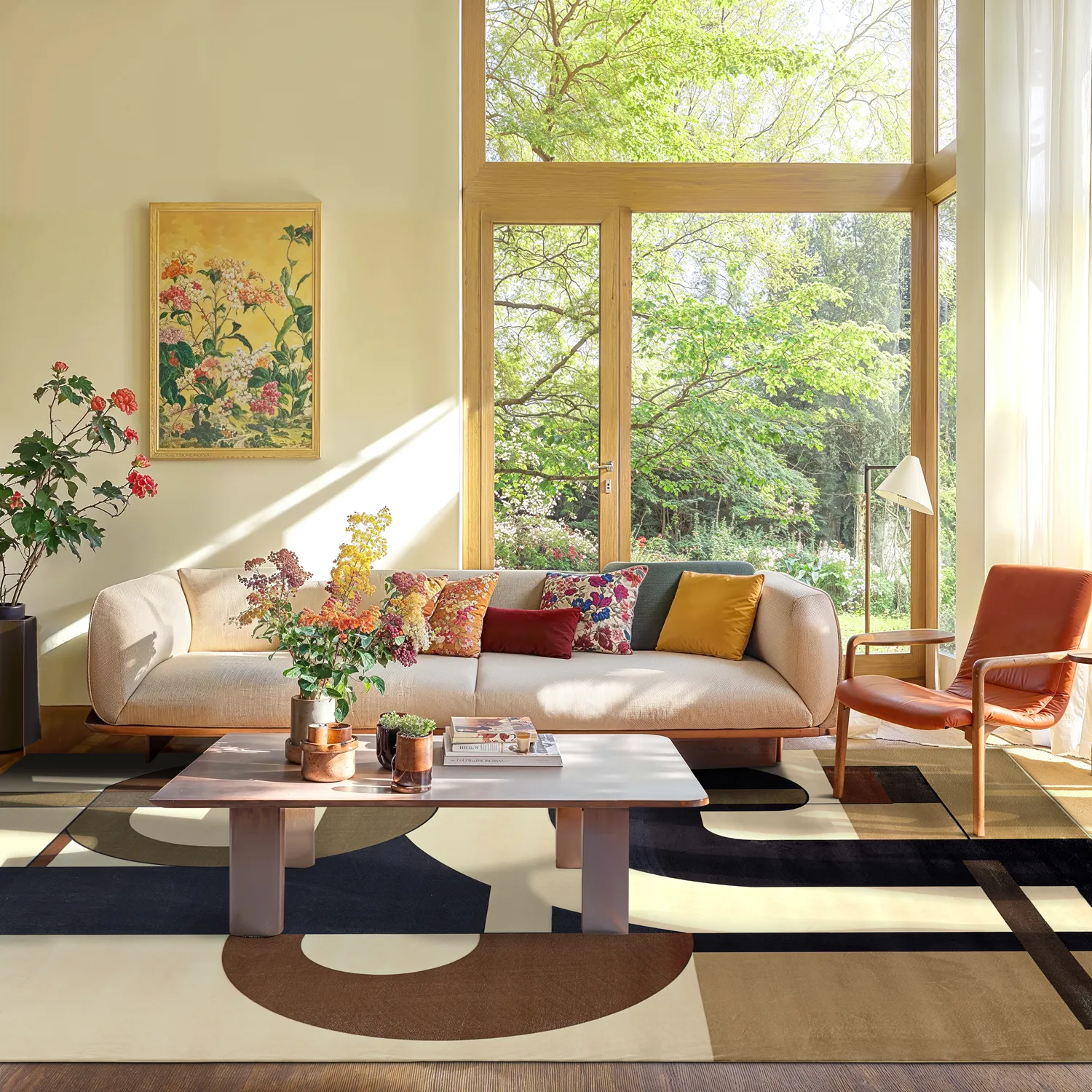 Tapis Wilton - Nysa (marron/multicolore)
