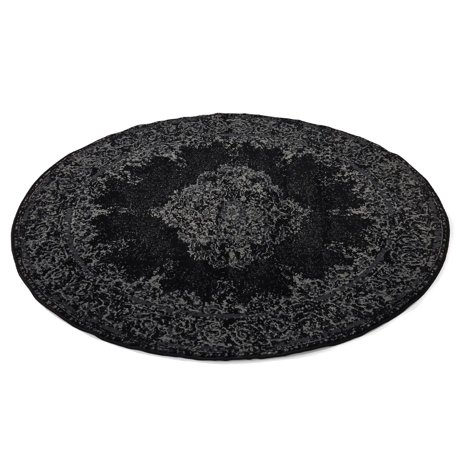Tapis rond - Pékin (noir)