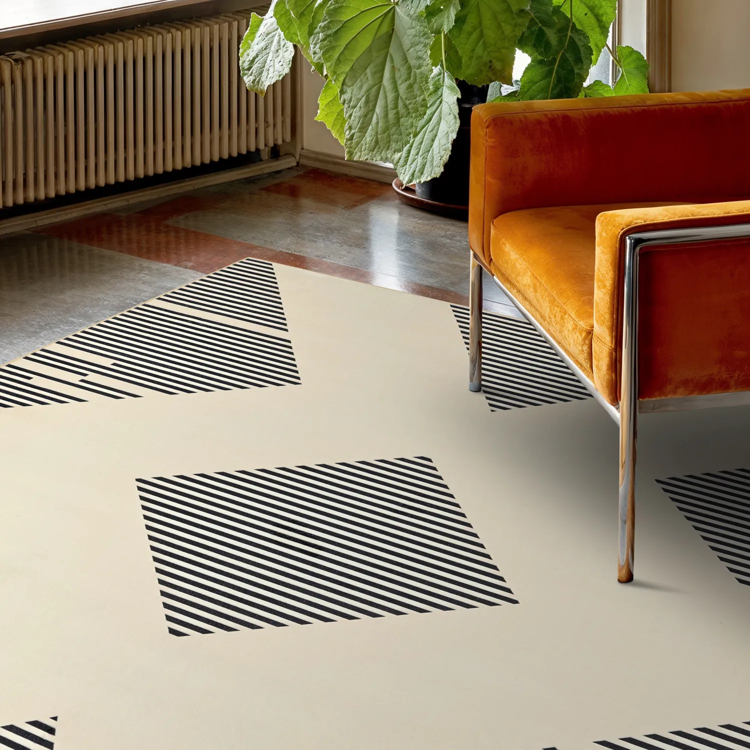 Tapis Wilton - Pucon (noir/crème)