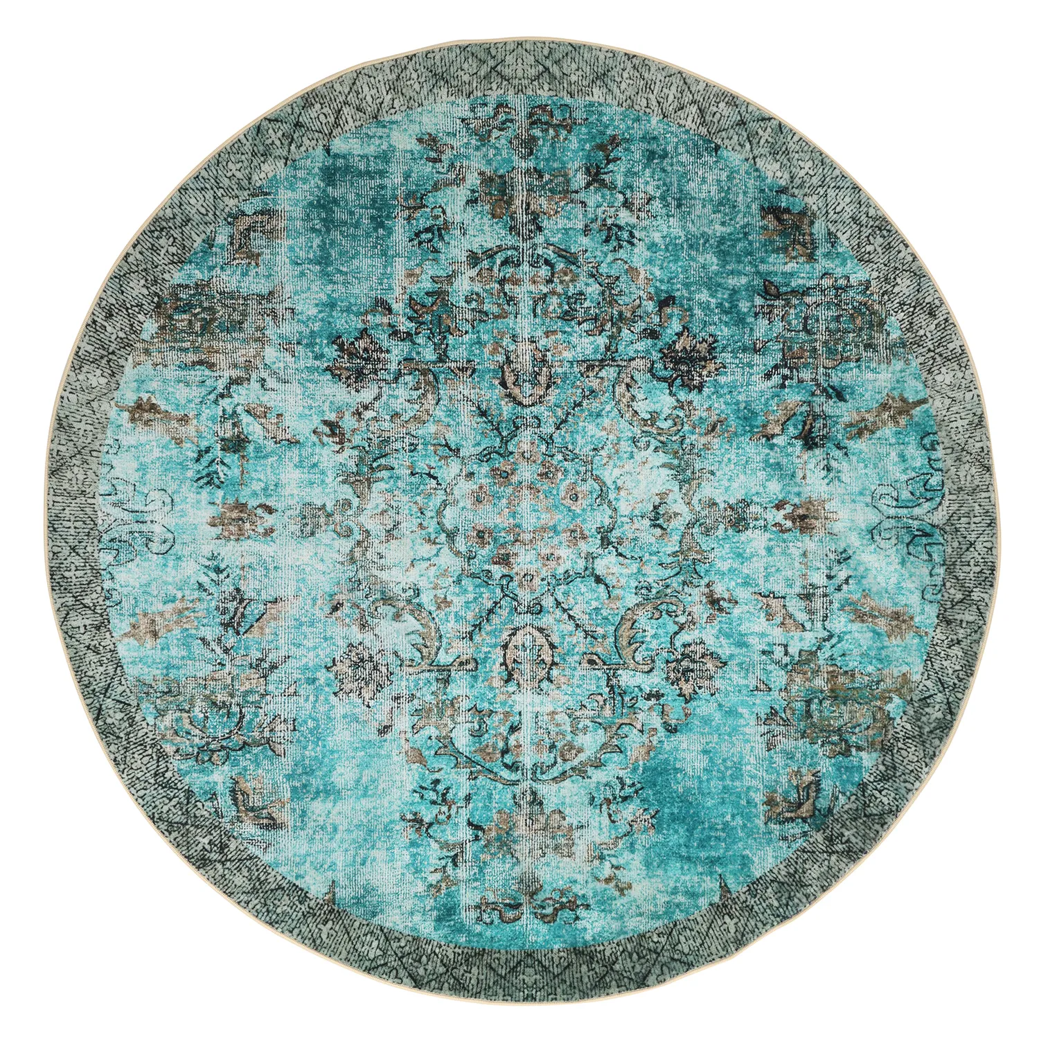 Tapis rond - Rosalie (bleu)
