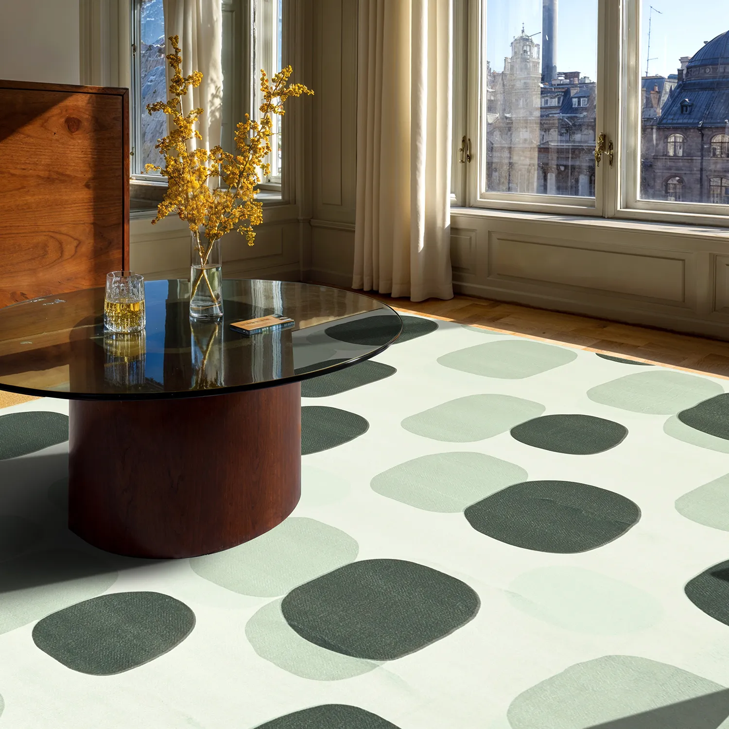 Tapis Wilton - Sapa (vert/gris)