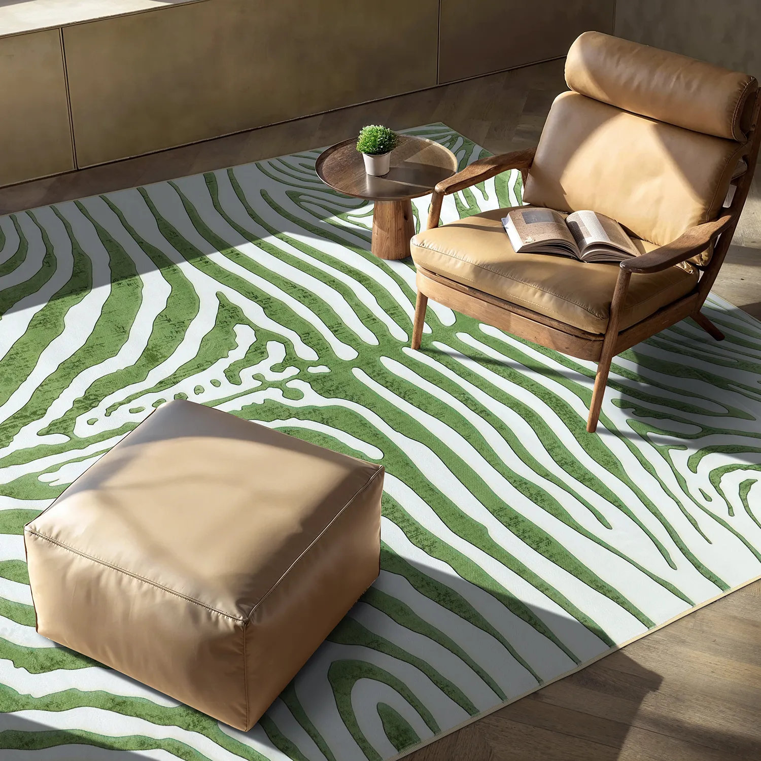 Tapis Wilton - Zebra (vert)