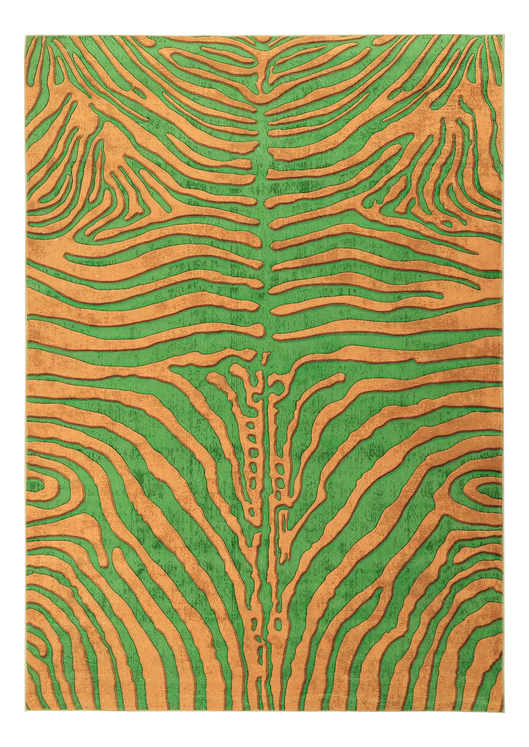 Tapis Wilton - Zebra (vert/orange)
