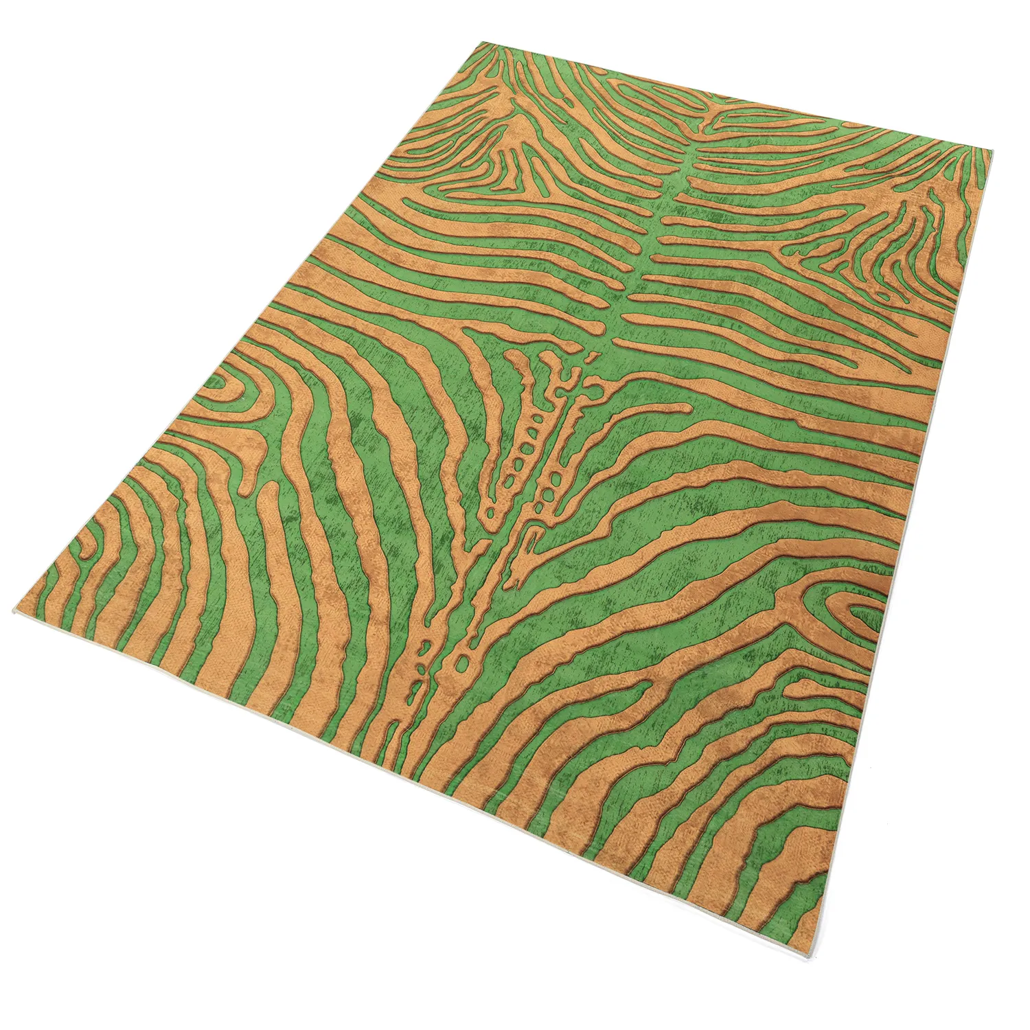 Tapis Wilton - Zebra (vert/orange)