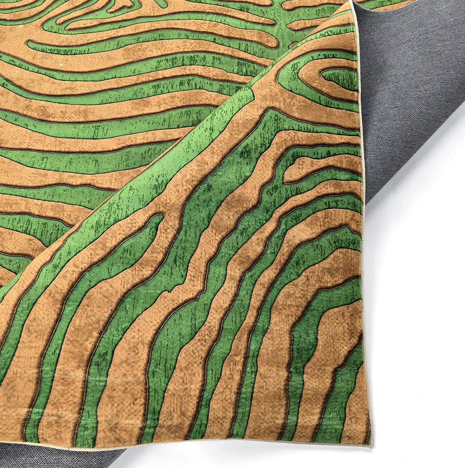 Tapis Wilton - Zebra (vert/orange)