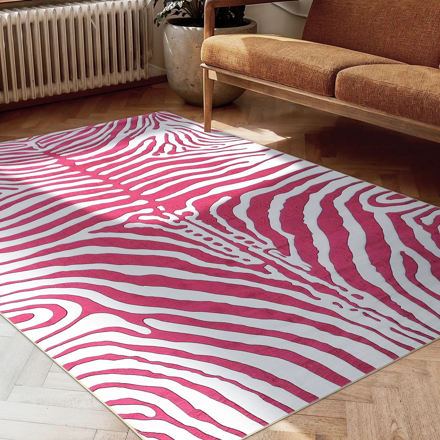 Tapis Wilton - Zebra (rose)