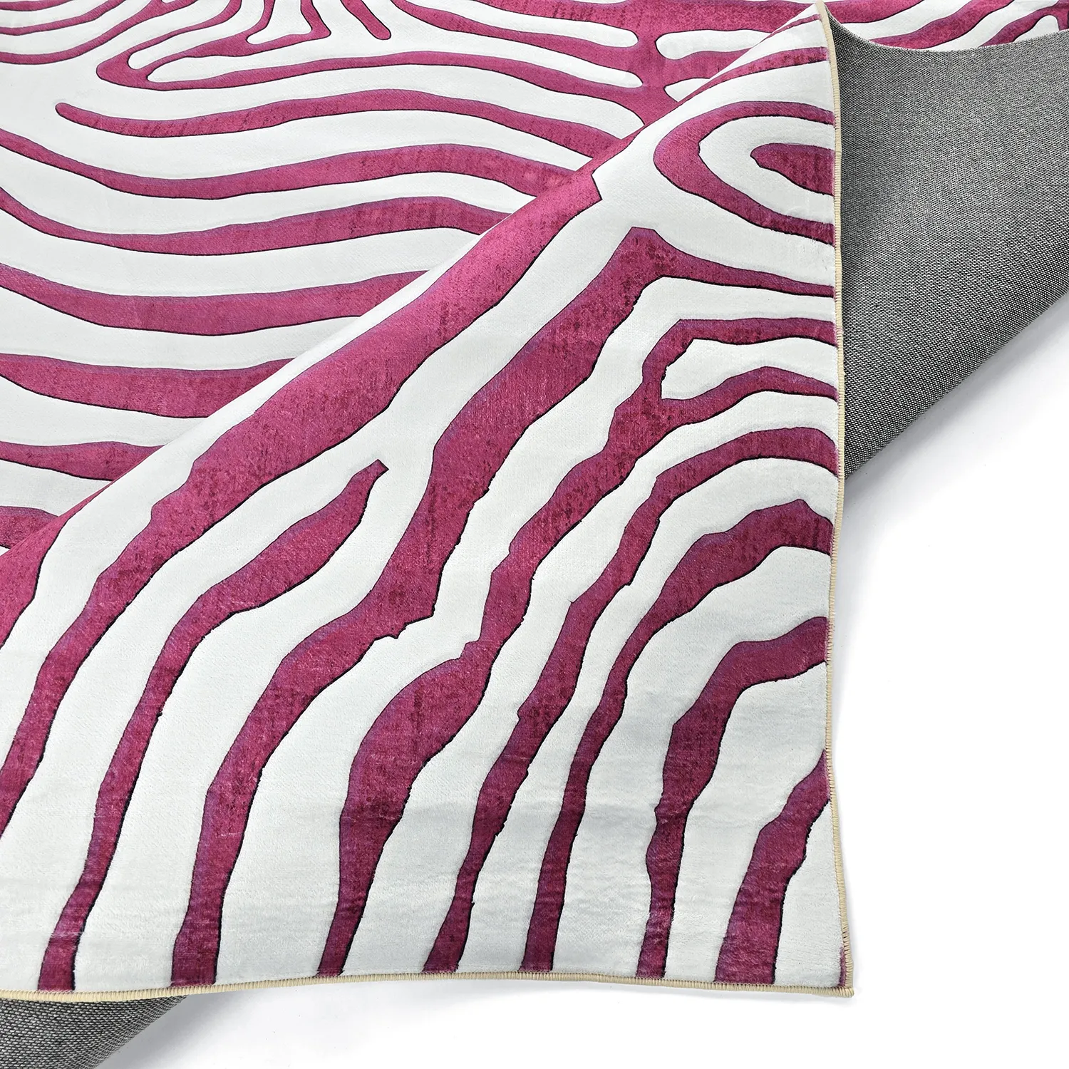 Tapis Wilton - Zebra (rose)