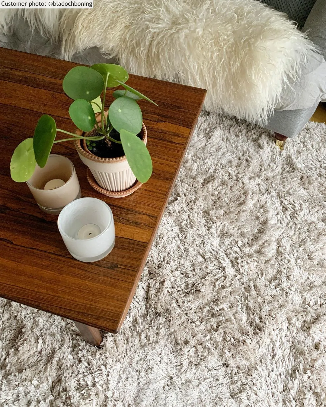 Tapis à poils longs - Kanvas (beige)