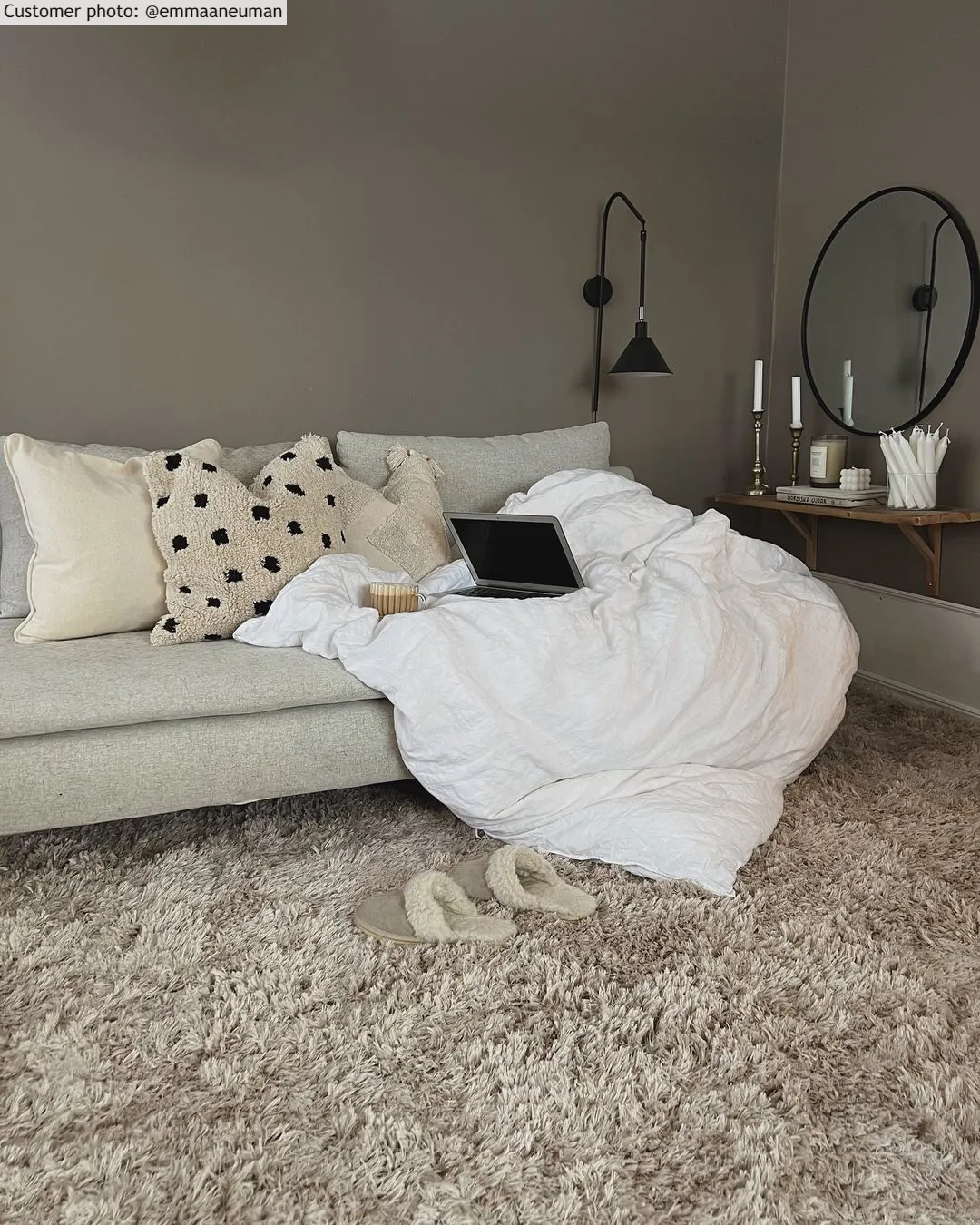 Tapis à poils longs - Kanvas (beige)