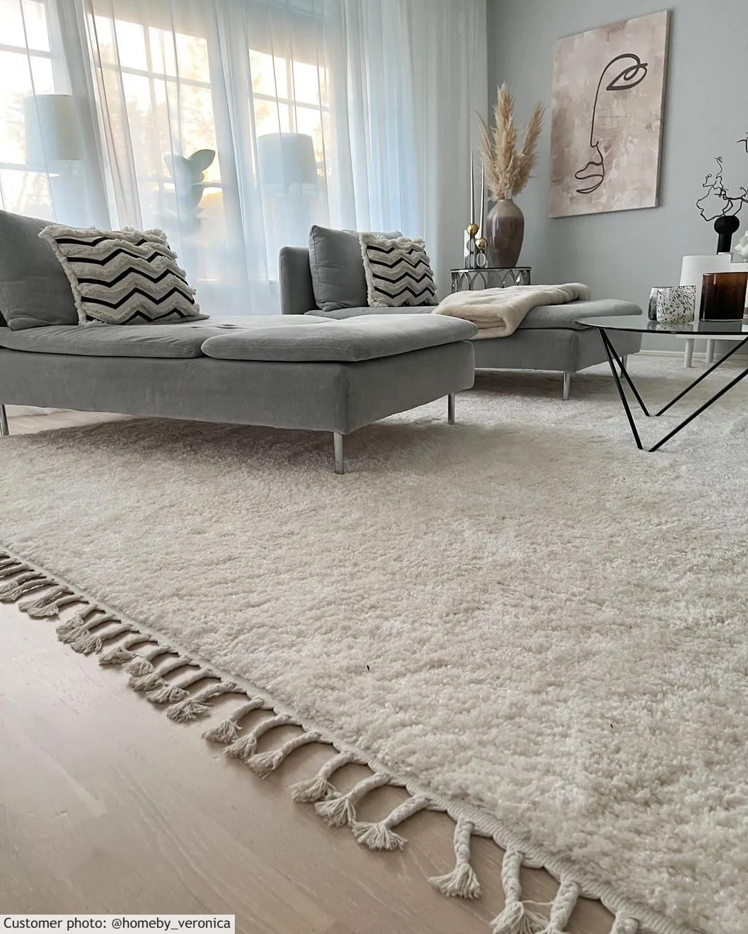 Tapis à poils longs - Cudillero (beige)