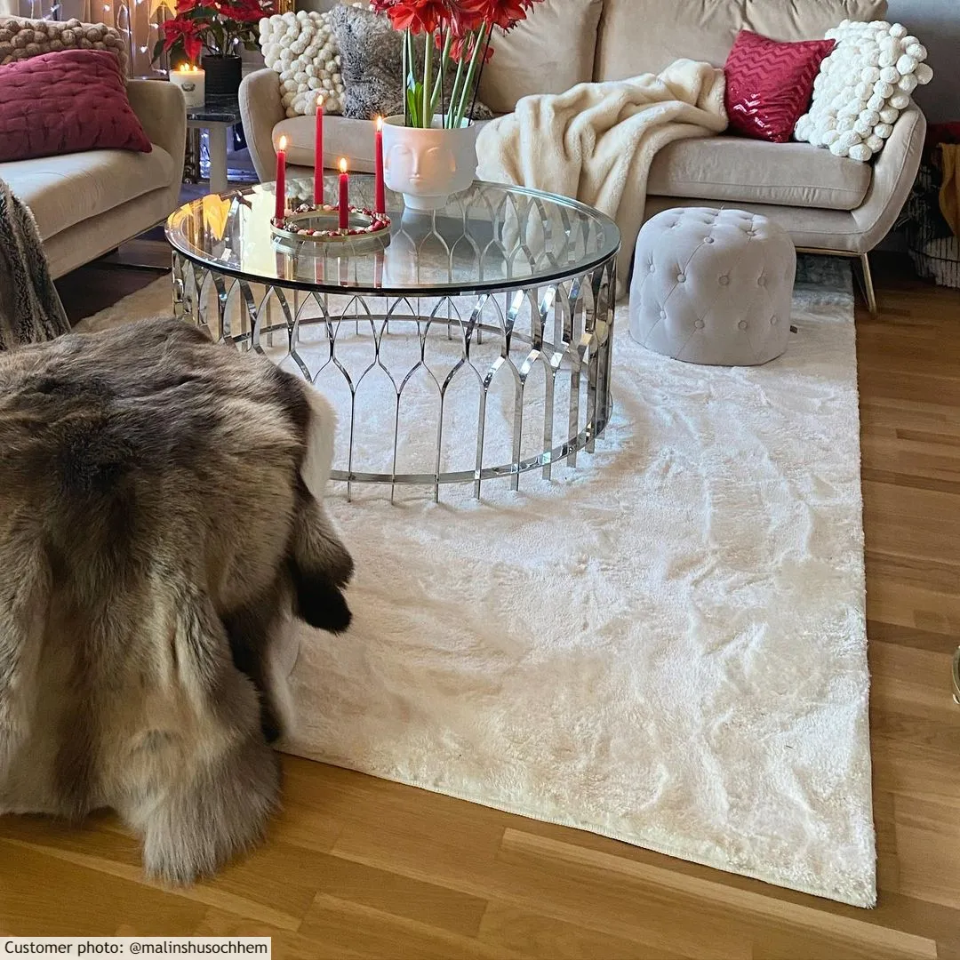 Tapis à poils longs - Aranga Super Soft Fur (blanc)