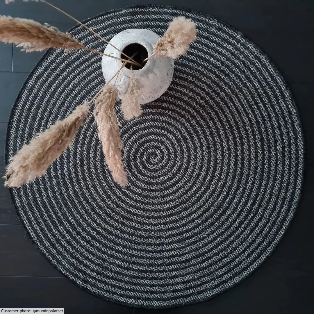 Tapis rond - Ferragudo (anthracite)