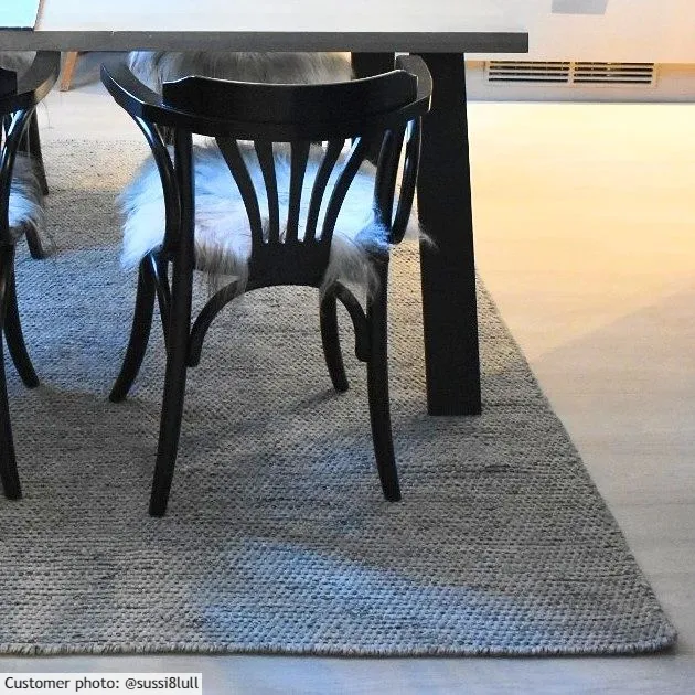 Tapis en laine - Otago (gris/noir)