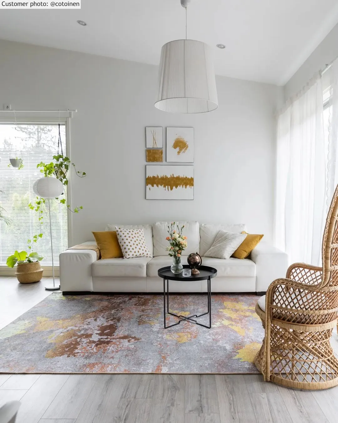 Tapis Wilton - Elena (beige/doré)