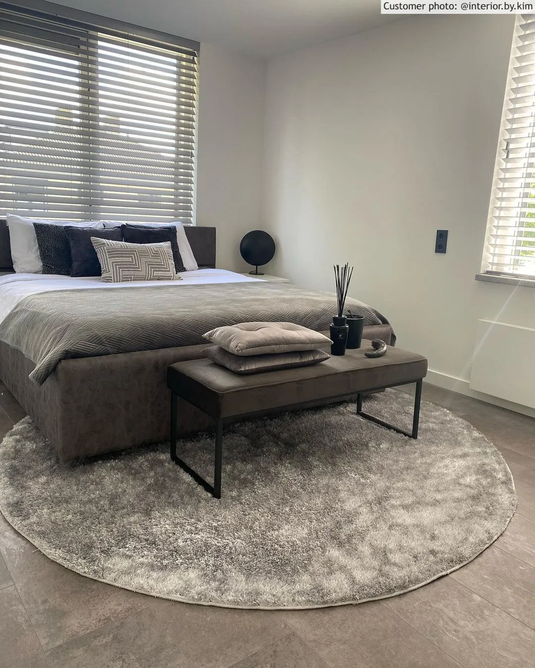 Tapis ronds - Cosy (argent)