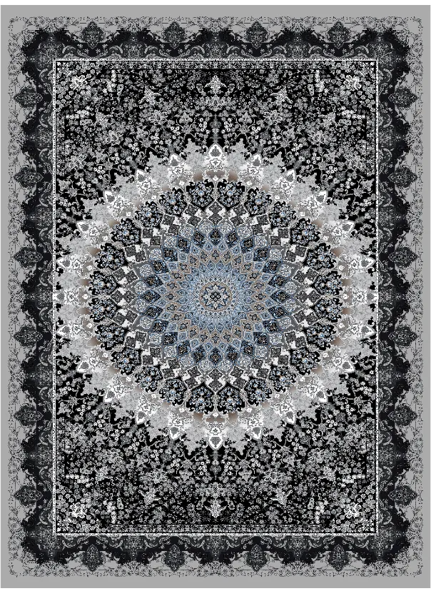 Tapis Wilton - Yelda (noir/multicolore)